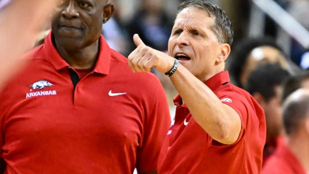 Razorbacks coach Eric Musselman against Lipsomb on Saturday night
